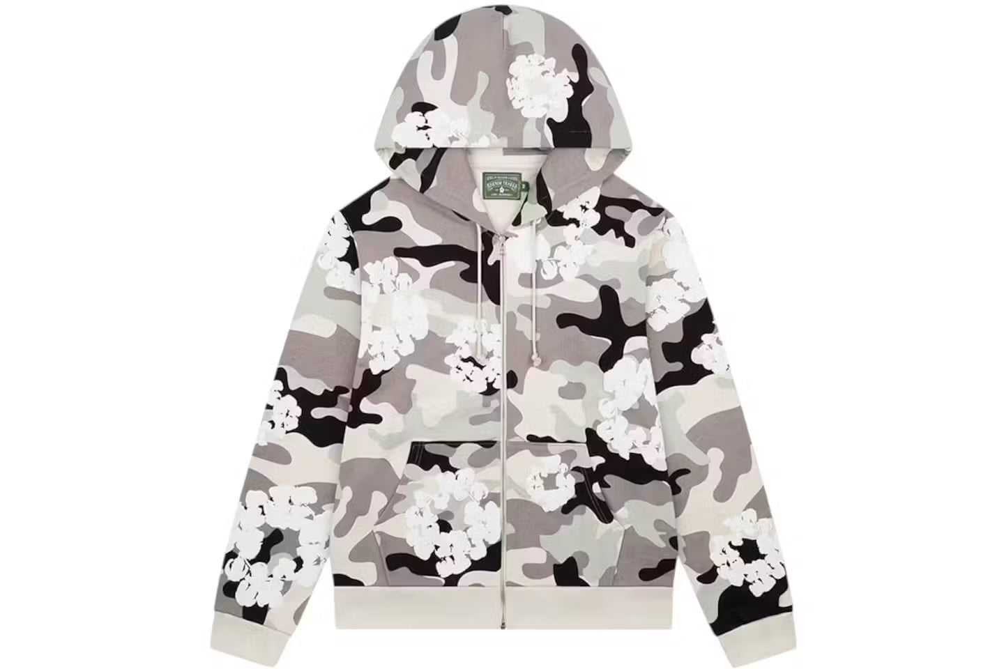 Denim Tears Wreath Zip Hoodie 'White Camo'