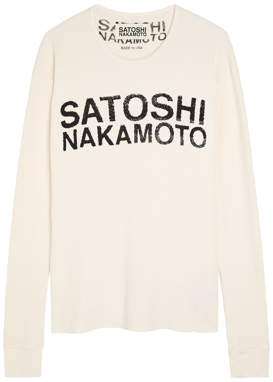 Satoshi Nakamoto Logo Thermal 'Vintage White' (Fits small)