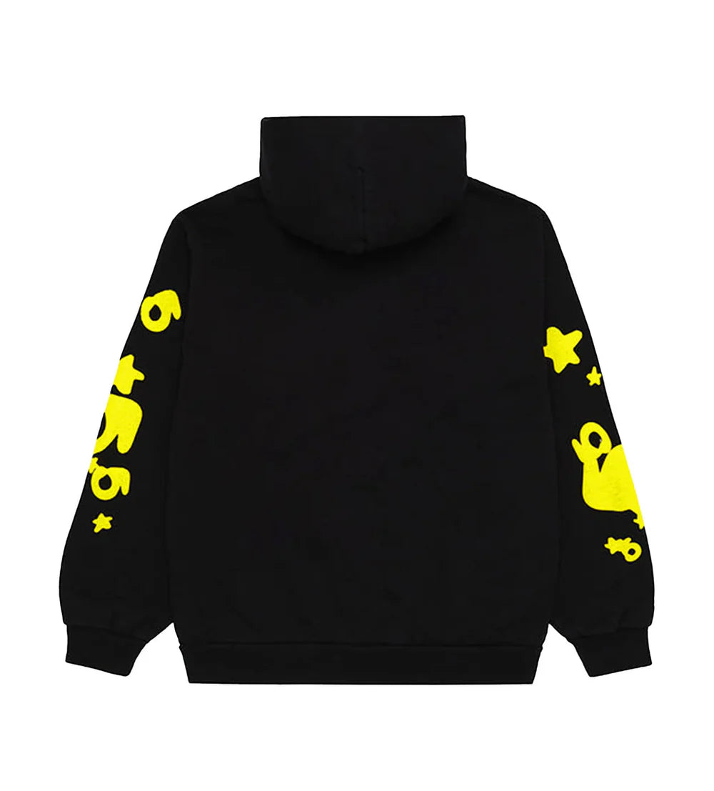 SP5DER BELUGA BLACK/YELLOW HOODIE
