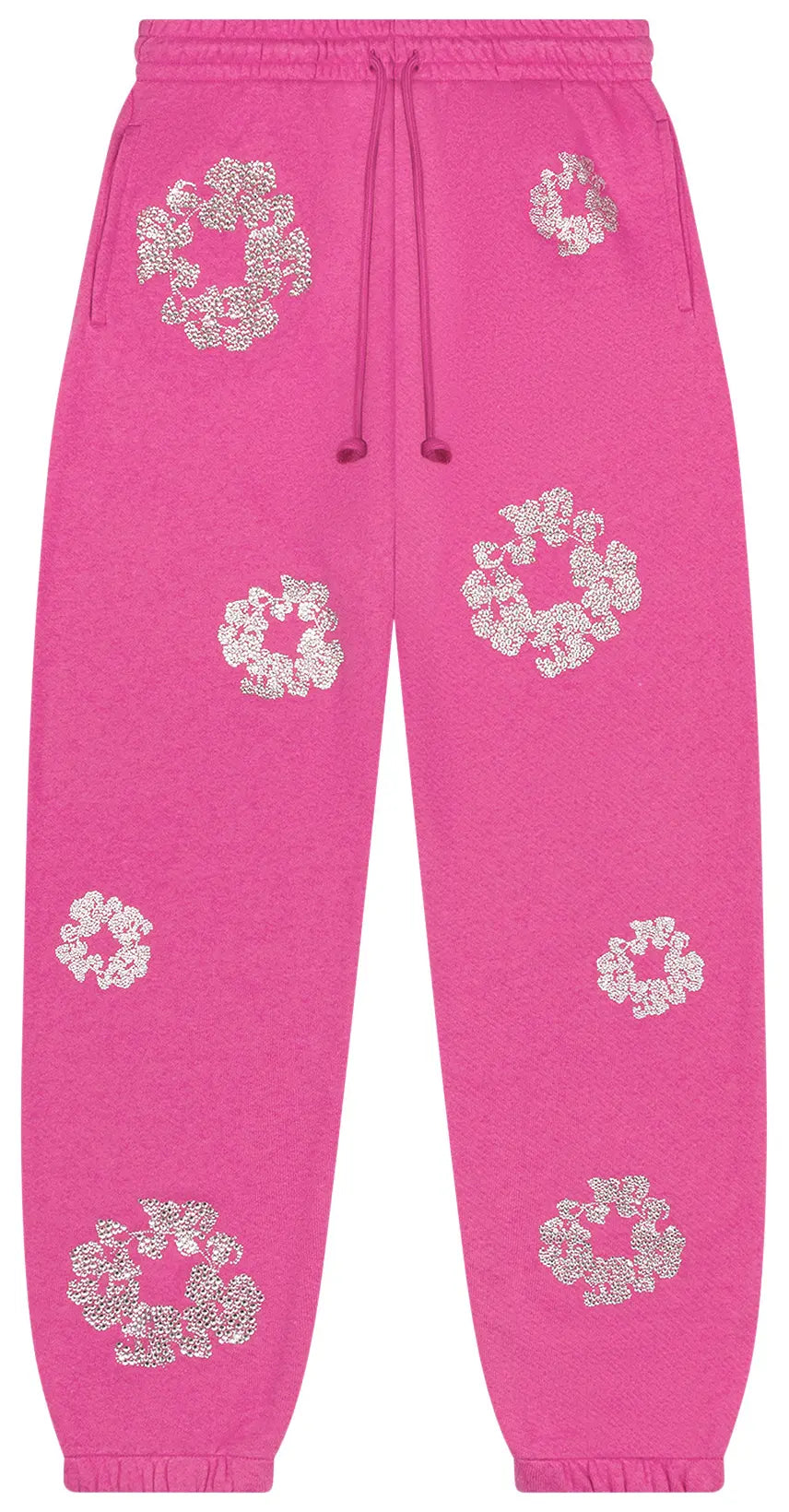 Denim Tears Cashmere Swarovski Cotton Wreath Sweatpants 'Pink'