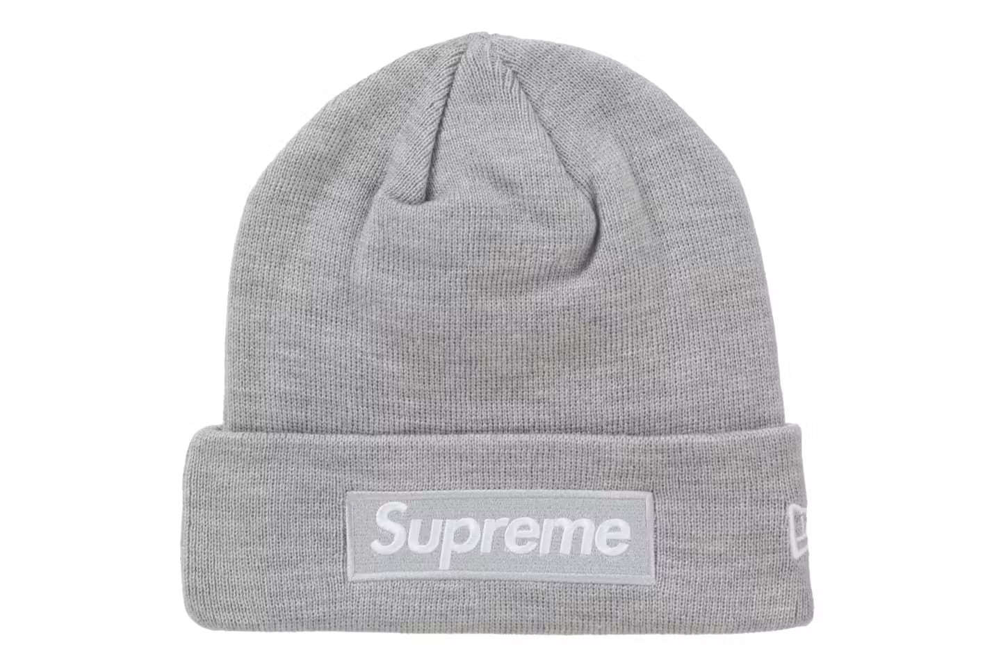 Supreme New Era Box Logo Beanie (FW24) Heather Grey