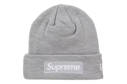 Supreme New Era Box Logo Beanie (FW24) Heather Grey