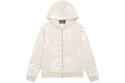 Denim Tears Rhinestone Cotton Wreath Zip Hoodie
“ Oatmeal ”