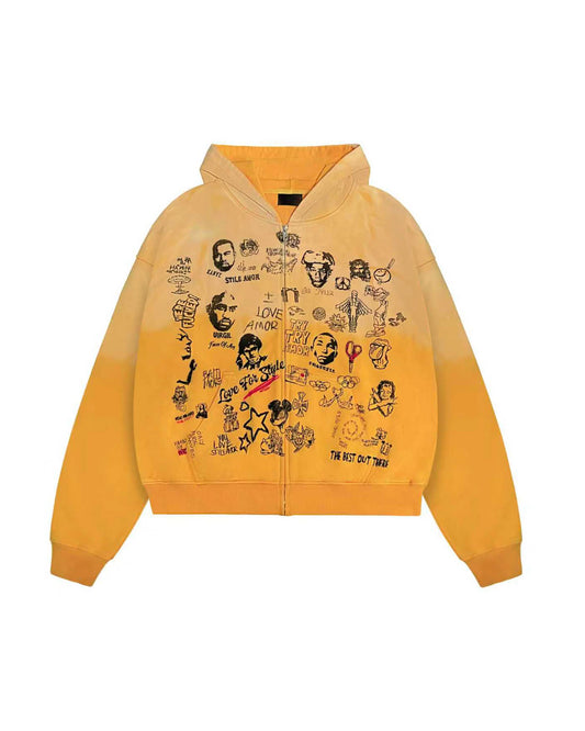Stile De Amor Orange Hoodie