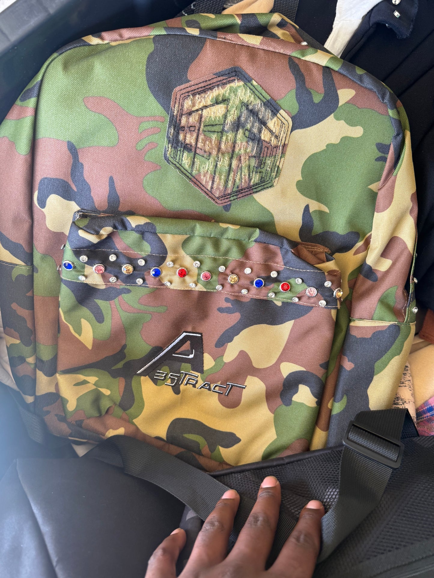 Abstract Rhinestone Bookbag￼