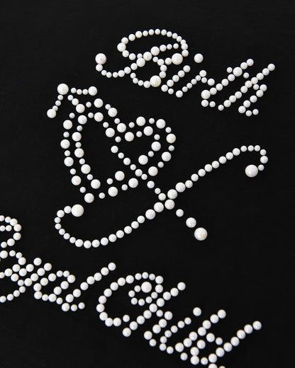 BIRTH OF ROYAL CHILD
Pearl Patchwork T-Shirt IN BLK