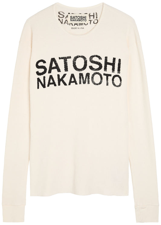 Satoshi Nakamoto Logo Thermal 'Vintage White'  (Fits small)