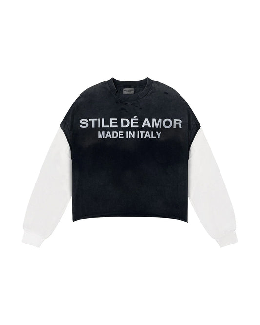STILE DÉ AMOR NERO SU BIANCO L/S