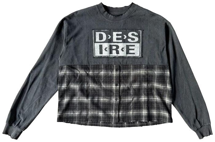 Bottega Desires Hybrid Flannel T-Shirt 'Black'
