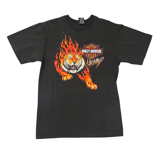 Vintage Harley-Davidson Untamed Tiger Graphic T-Shirt