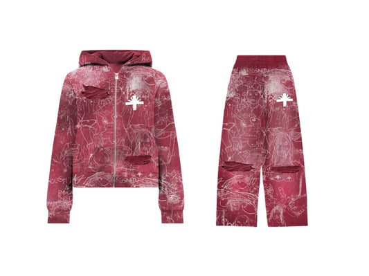 VERTABRAE C-7 GRAFFITI SET RED