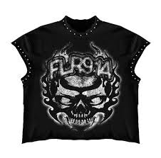 FLOOR914 SKULL INFIERNO CUT OFF TEE