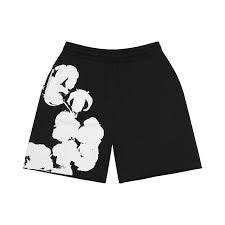 Denim Tears Big Cotton Wreath Sweat Shorts 'Black'