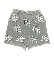 MIXED EMOTION ME LOGO FLEECE SHORTS GREY