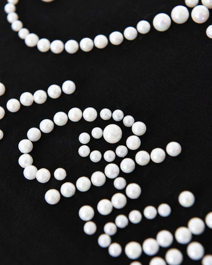 BIRTH OF ROYAL CHILD
Pearl Patchwork T-Shirt IN BLK