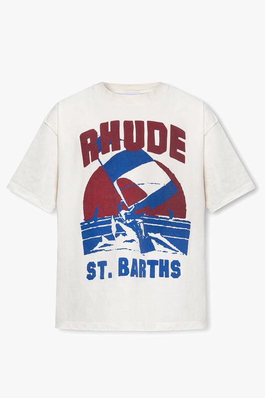 ST. BARTHS WINDSURF TEE “VINTAGE WHITE”