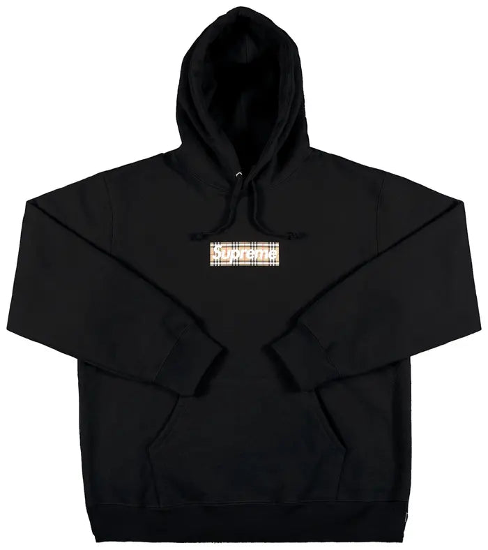 Supreme x Burberry Box Logo Hooded Sweatshirt 'Black'