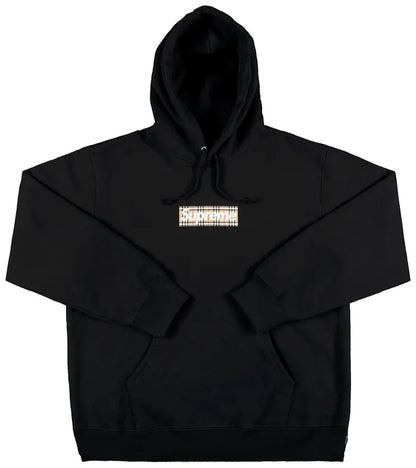 Supreme x Burberry Box Logo Hooded Sweatshirt 'Black'