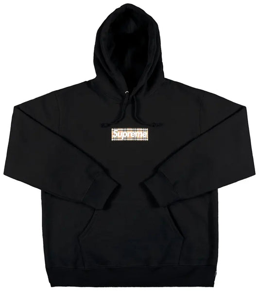 Supreme x Burberry Box Logo Hooded Sweatshirt 'Black'