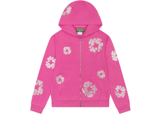 Denim Tears Cashmere Swarovski Cotton Wreath Zip Hoodie