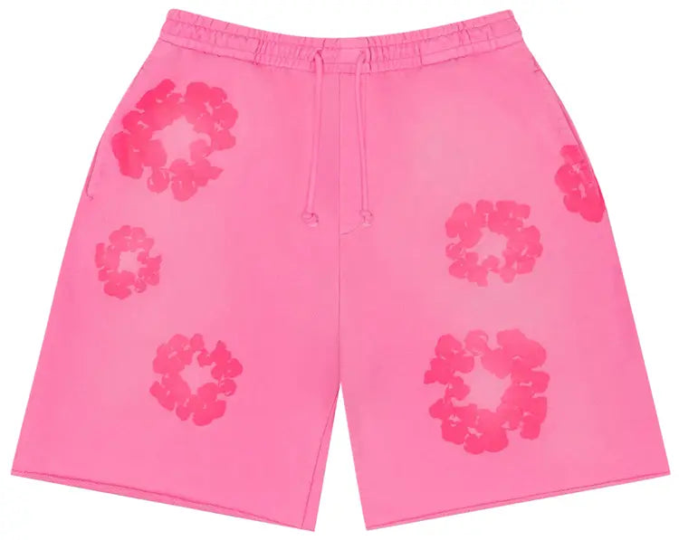 Denim Tears Mono Cotton Wreath Sweat Shorts 'Pink'