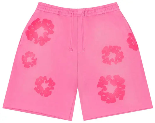 Denim Tears Mono Cotton Wreath Sweat Shorts 'Pink'