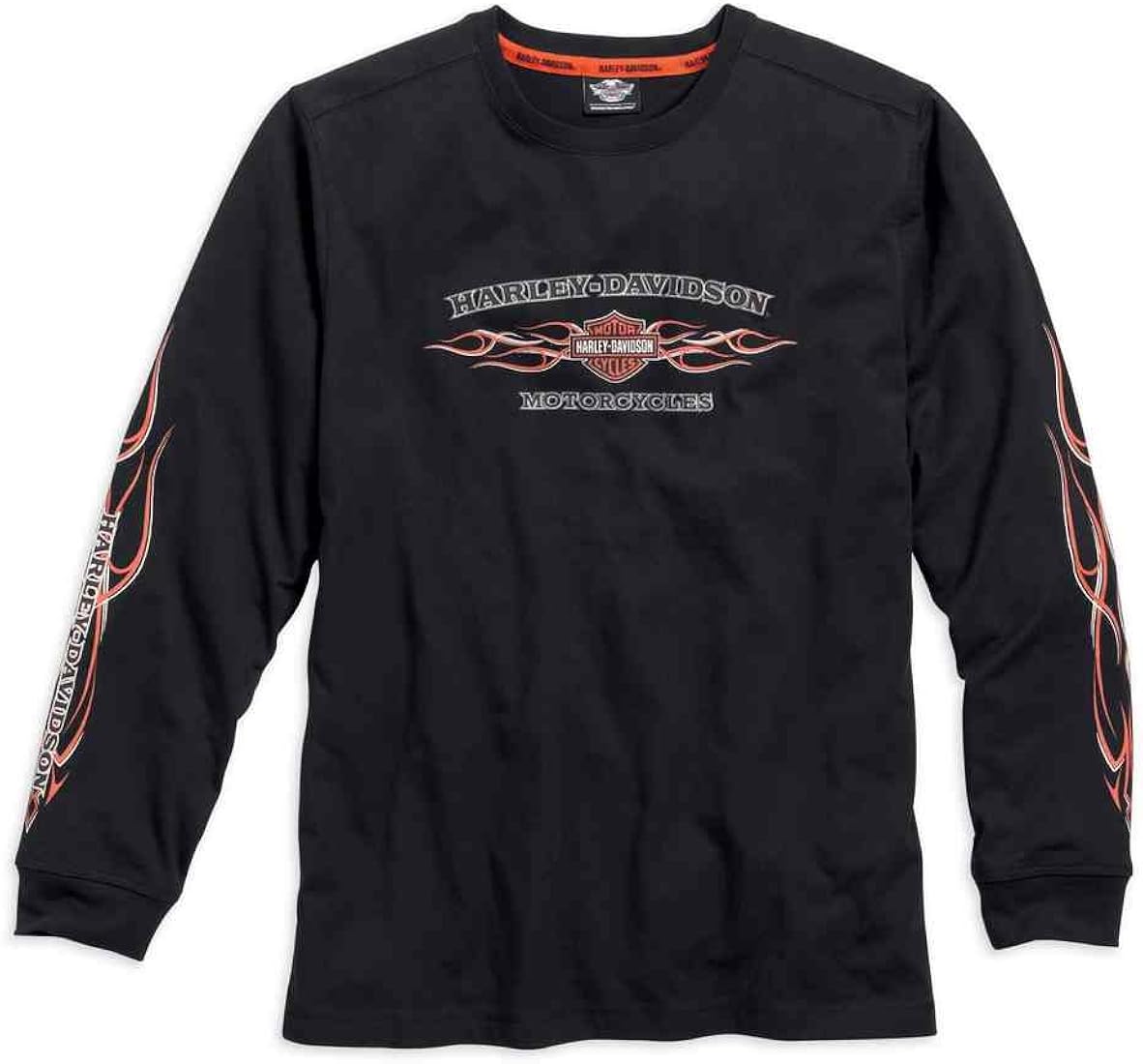 Vintage HARLEY-DAVIDSON Men's Pinstripe Flames Long Sleeve