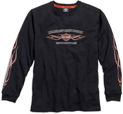 Vintage HARLEY-DAVIDSON Men's Pinstripe Flames Long Sleeve