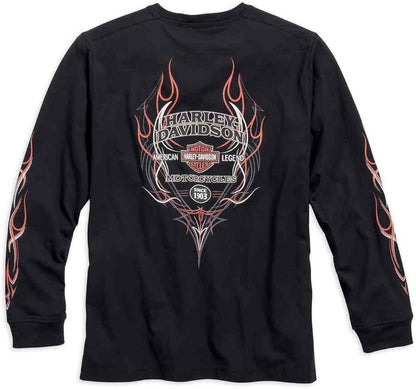Vintage HARLEY-DAVIDSON Men's Pinstripe Flames Long Sleeve