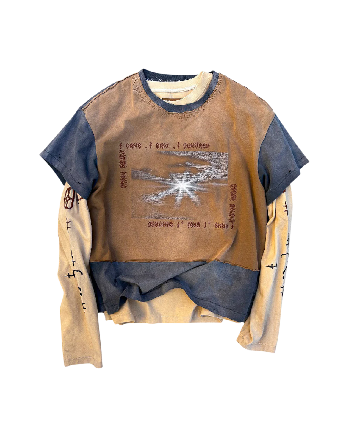 Birth Of Royal Child
2-IN-1 Distressed Stained Long-sleeve Tee