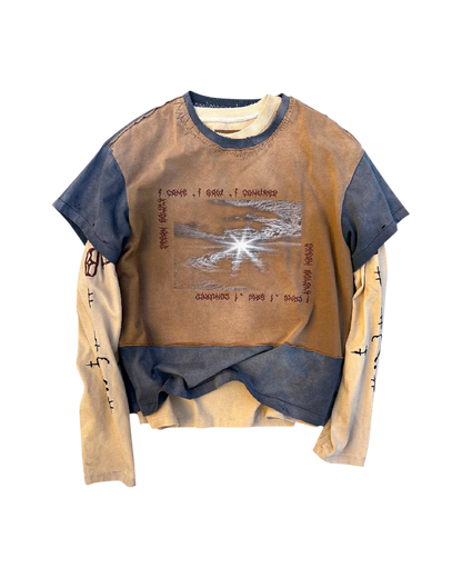 Birth Of Royal Child
2-IN-1 Distressed Stained Long-sleeve Tee