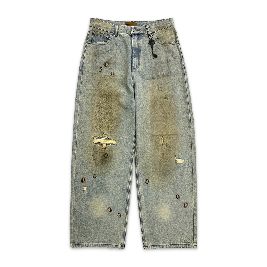 BRUSHING WAX BAGGY DENIM "CLAY INDIGO"