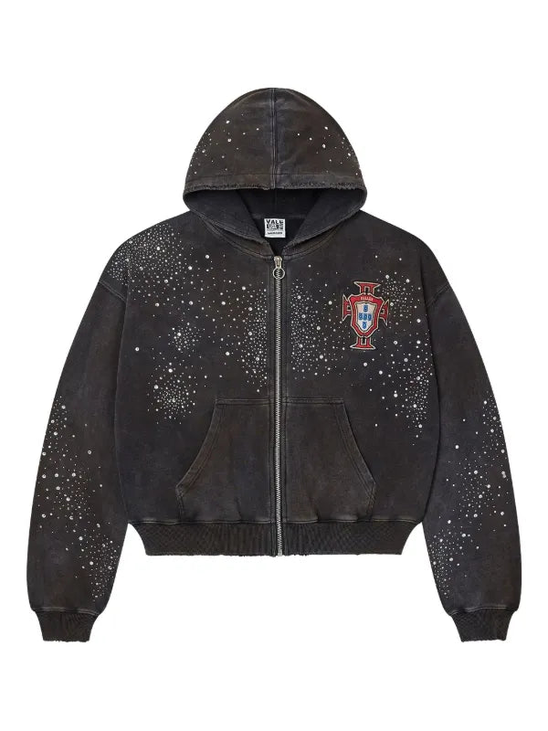 Pluto clustered zip-up hoodie