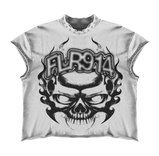 SKULL INFERNO CUT OFF (White  )