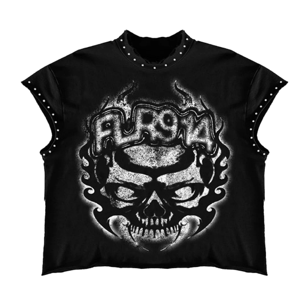 SKULL INFERNO CUT OFF ( BLACK )